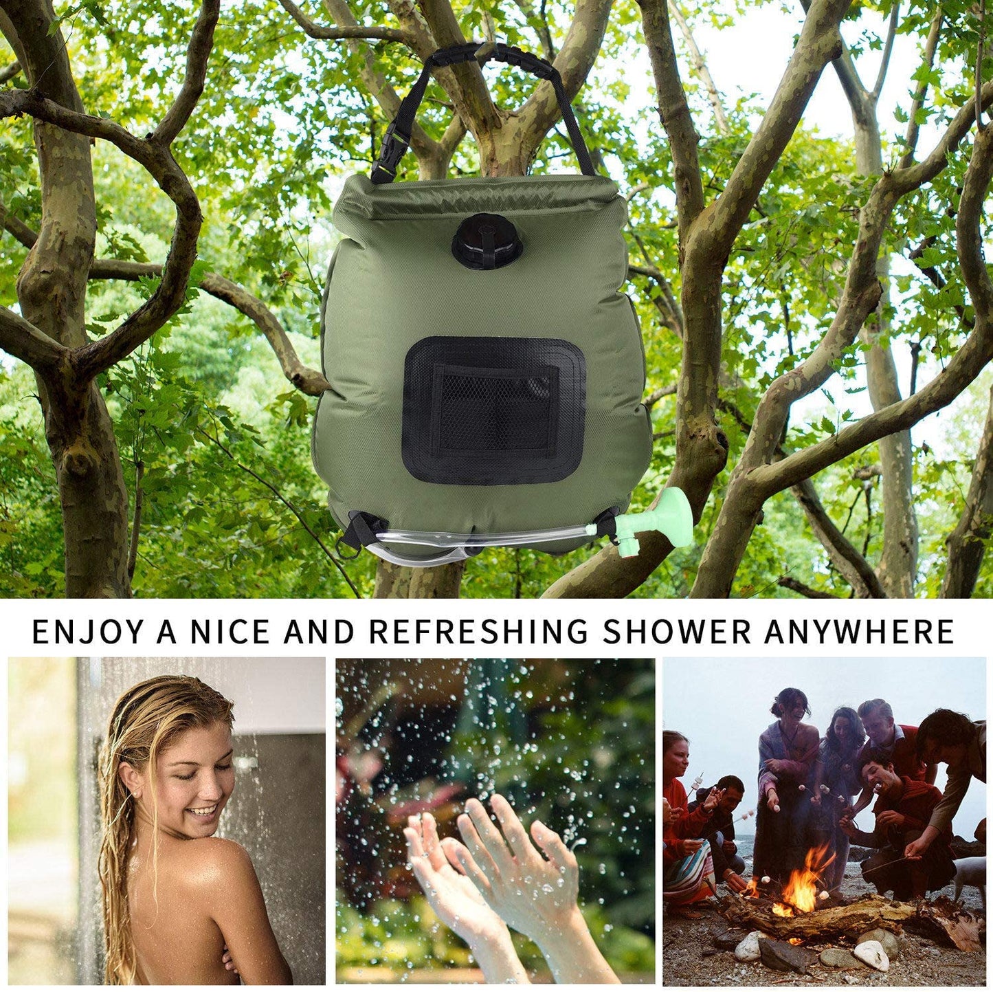 Solar Heated Outdoor Shower