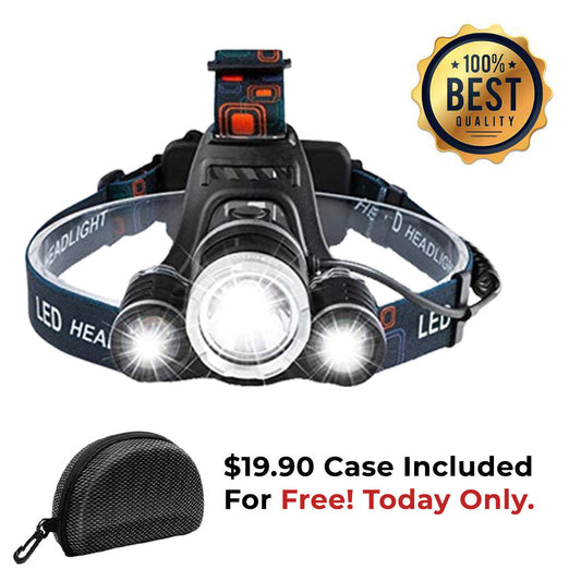 Ultra Lumens Headlamp Waterproof Flashlight